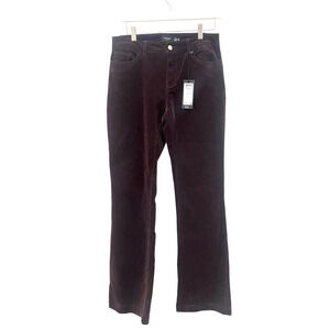 NWT Vero Moda Denim Sz 32 Coffee Bean Brown Flared Cordory PANTS Low Rise